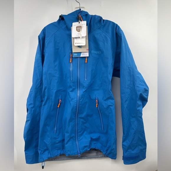 Bergens of Norway Eidfjord Jacket 5090 Size S Mens Dermizax Hooded Blue NWT